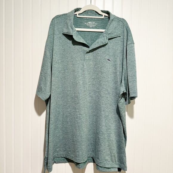 Vineyard Vines Other - Vineyard Vines Green On The Go Sankaty Polo Shirt Mens 2X Tall